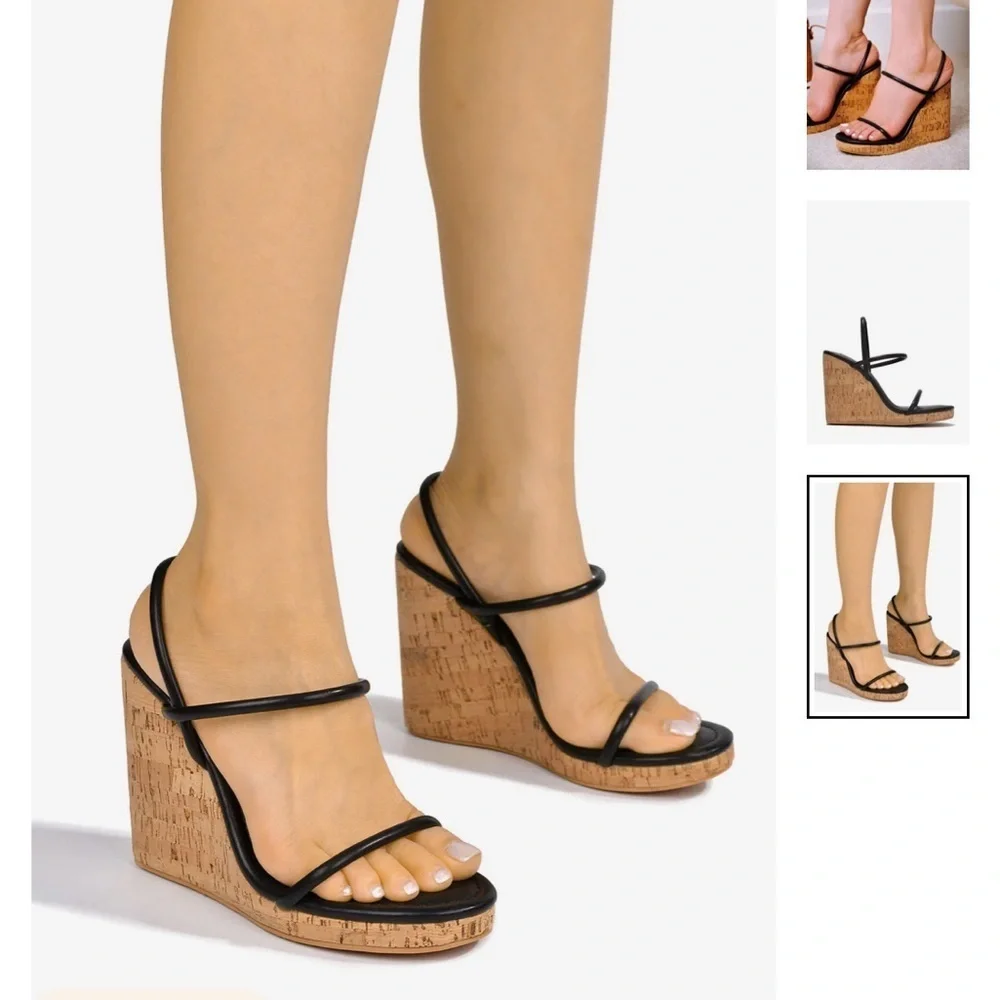 ANDO - BLACK - WEDGES by CAPE ROBBIN new